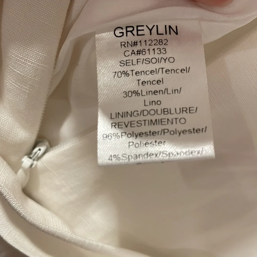 Greylin white linen jumpsuit, size XS - Picture 7 of 7